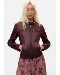 Desigual - Jacket Leather Effect, Polyester - Lyst