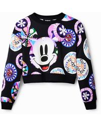 Desigual - Short Disney's Mickey Mouse Sweatshirt - Lyst