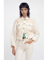 Desigual - Patchwork Tricot Trucker Jacket, Cotton - Lyst
