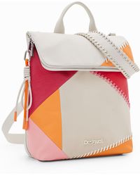 Desigual - M Multi-position Patchwork Backpack - Lyst