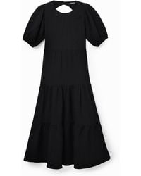 Desigual - Back Neckline Midi Dress - Lyst