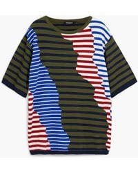 Desigual - Asymmetric Striped T-Shirt, Cotton - Lyst