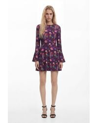 Desigual - Mini Floral Dress M. Christian Lacroix, Viscose - Lyst