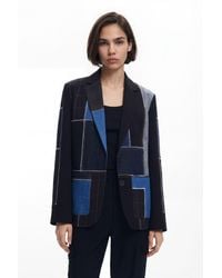 Desigual - Combined Patchwork Blazer - Lyst