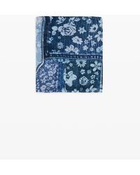 Desigual - Rechteckiger Foulard Denim Patch, Viskose, Blau - Lyst
