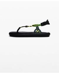 Desigual - Flat Rope Sandals, Polyester - Lyst
