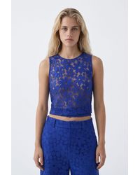 Desigual - Cut-Out T-Shirt, Polyester - Lyst