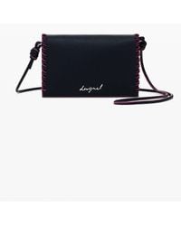 Desigual - Medium Crossbody Wallet With Stitching, Polyurethane - Lyst
