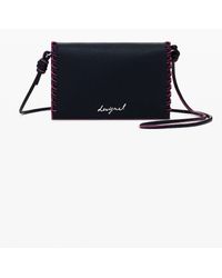 Desigual - Medium Crossbody Wallet With Stitching, Polyurethane - Lyst