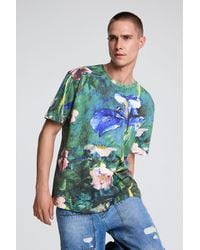 Desigual - Flower T-Shirt, Cotton - Lyst