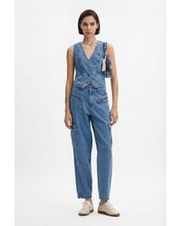 Desigual - Striped Denim Cargo Pants - Lyst