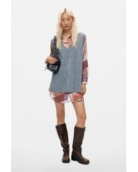 Desigual - Vestito Camicia Combinato, Donna, Poliestere, Nero - Lyst