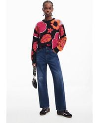 Desigual - Denim-Culotte-Hose, Baumwolle, Blau - Lyst