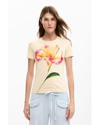 Desigual - Hibiscus T-Shirt, Cotton - Lyst