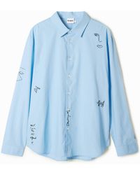 Desigual - Embroidered Details Shirt, Cotton - Lyst
