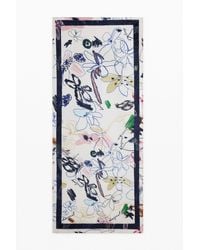 Desigual - Rectangular Strokes Scarf - Lyst