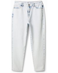 Desigual - Relaxed Jeans With Print - Lyst