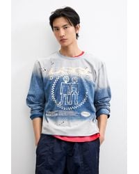 Desigual - Printed Logo T-Shirt, Cotton - Lyst