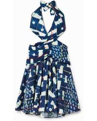 Desigual - Stella Jean Short Halter Dress - Lyst