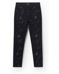 Desigual - Paint Push-Up Skinny Jeans, Cotton - Lyst