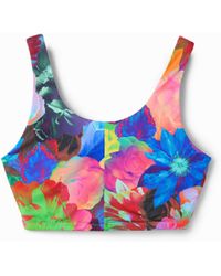 Desigual - Floral Sport Top - Lyst