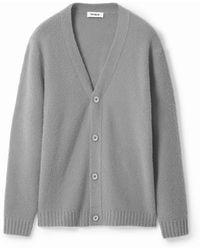 Desigual - Plain Textured Cardigan - Lyst