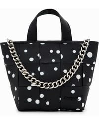 Desigual - M Droplets Tote Bag, Polyurethane - Lyst