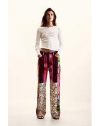 Desigual - Fluid Trousers Designed By Mr. Christian Lacroix, Lyocell - Lyst