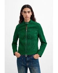 Desigual - Short Faux Leather Jacket, Polyurethane - Lyst