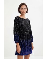 Desigual - Short Sequin Dress, Polyester - Lyst