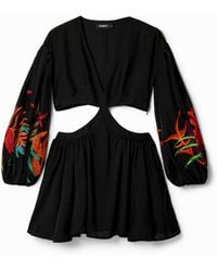 Desigual - Stella Jean Short Cut-Out Dress - Lyst