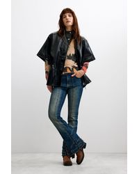 Desigual - Poncho Leather Effect, Polyurethane - Lyst