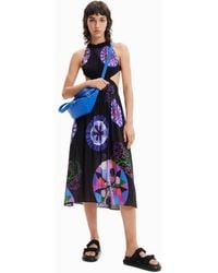 Desigual - M. Christian Lacroix Cut-Out Midi Dress, Viscose - Lyst
