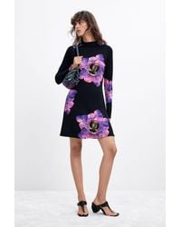 Desigual - Short Floral Dress M. C. Lacroix, Viscose - Lyst
