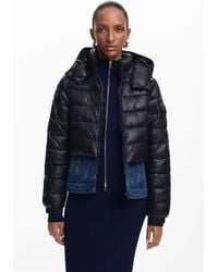Desigual - Combined Short Padded Coat - Lyst