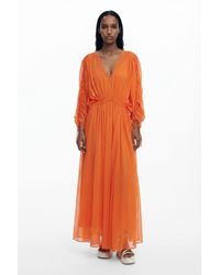 Desigual - Flowy Long Dress, Polyester - Lyst