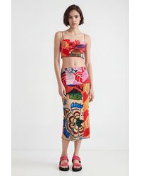 Desigual - M. Christian Lacroix Midi Skirt, Polyester - Lyst