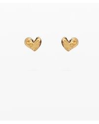 Desigual - Zalio-Plated Heart Stud Earrings - Lyst