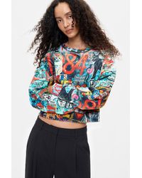 Desigual - Printed 100% Cotton Sweatshirt, Cotton - Lyst