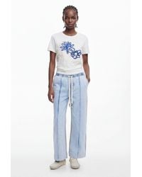 Desigual - Cropped Jogger Jeans - Lyst