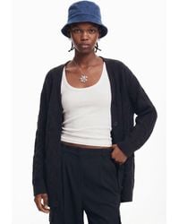 Desigual - Oversized Knit Cardigan - Lyst