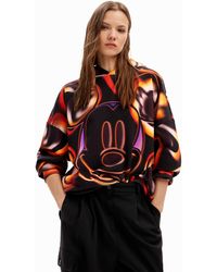 Desigual - Oversize Mickey Mouse Hoodie - Lyst