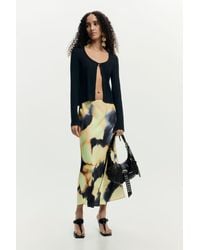 Desigual - Printed Midi Skirt, Polyester - Lyst