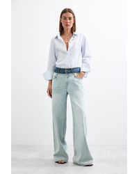 Desigual - Wide Leg Jeans, Cotton - Lyst