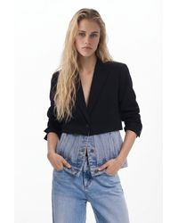 Desigual - Blazer Combinato, Nero - Lyst