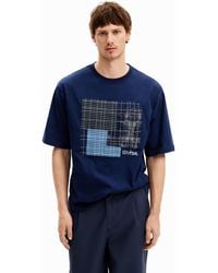 Desigual - T-Shirt With Central Patch - Lyst