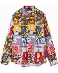 Desigual - Patchwork Poplin Shirt, Cotton - Lyst