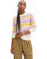 Desigual - Striped Knit Pullover - Lyst