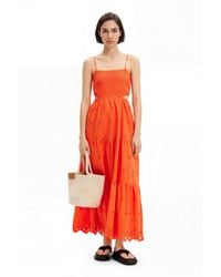 Desigual - Long Embroidered Cut-Out Dress, Cotton - Lyst