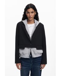 Desigual - Combined Knit Blazer - Lyst